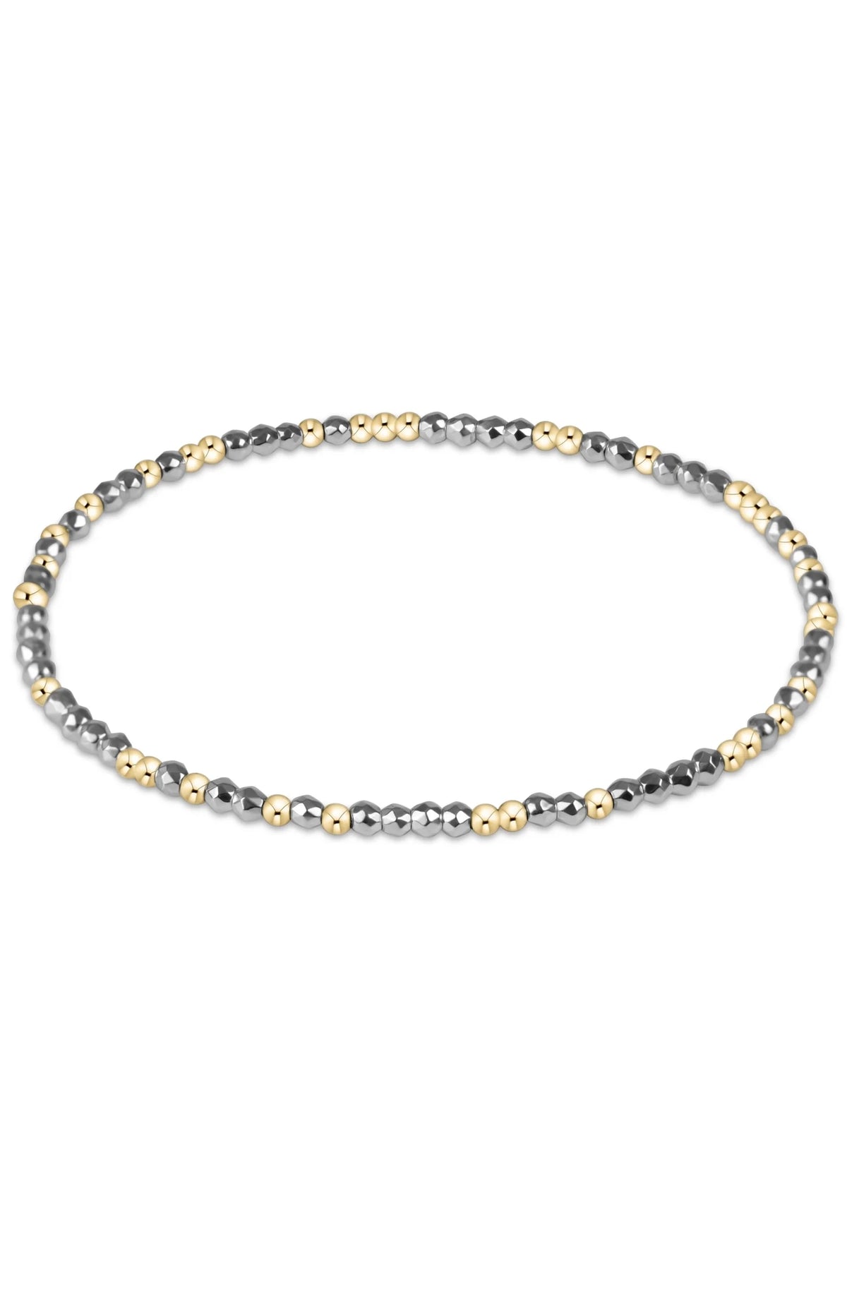 EXTENDS - SILVER FACETED HEMATITE HOPE UNWRITTEN BRACELET main image 0