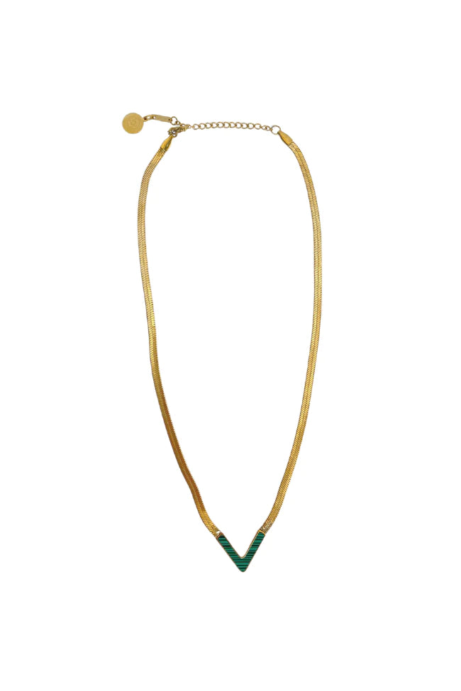Hutton Emerald V Necklace