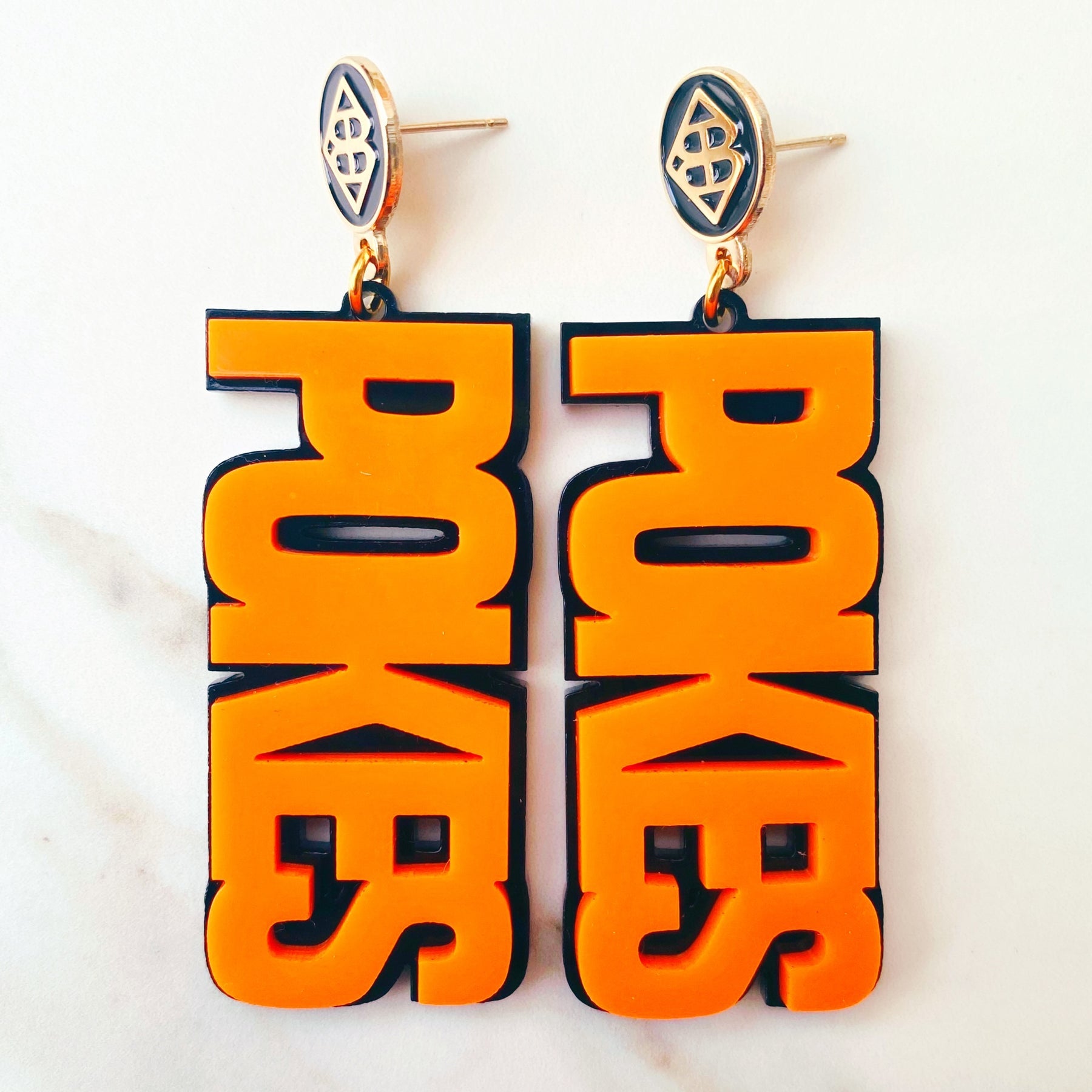 Orange POKES Earrings