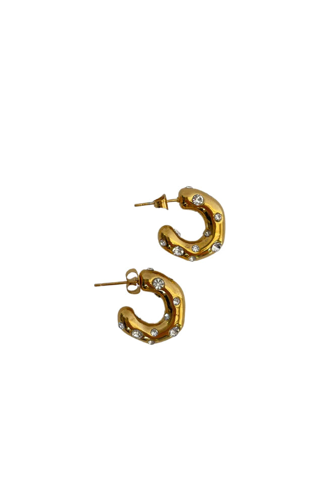 Noah Baby Pave Hoops Gold