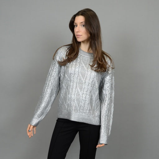 Rowan Metallic Crew Sweater