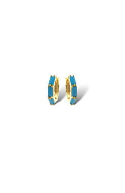 Zoey huggie E, G, Turquoise