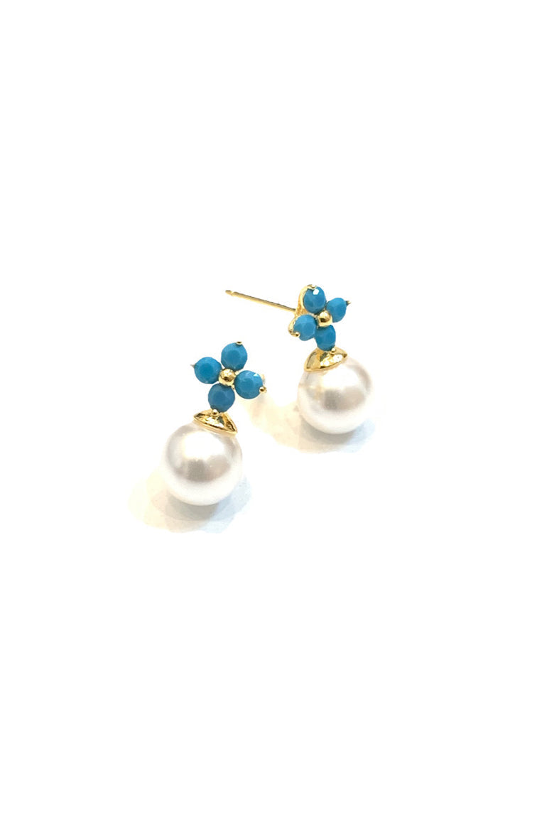 Bri pearl Stud E, G, Turquoise
