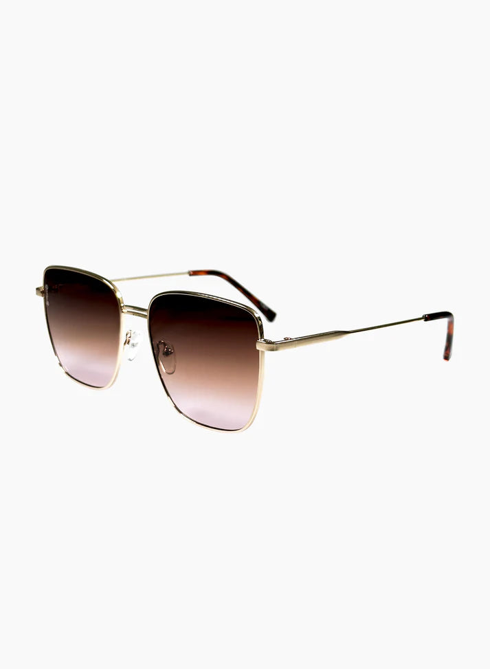 Rita Sunglasses Gold|Brown-Pink Fade