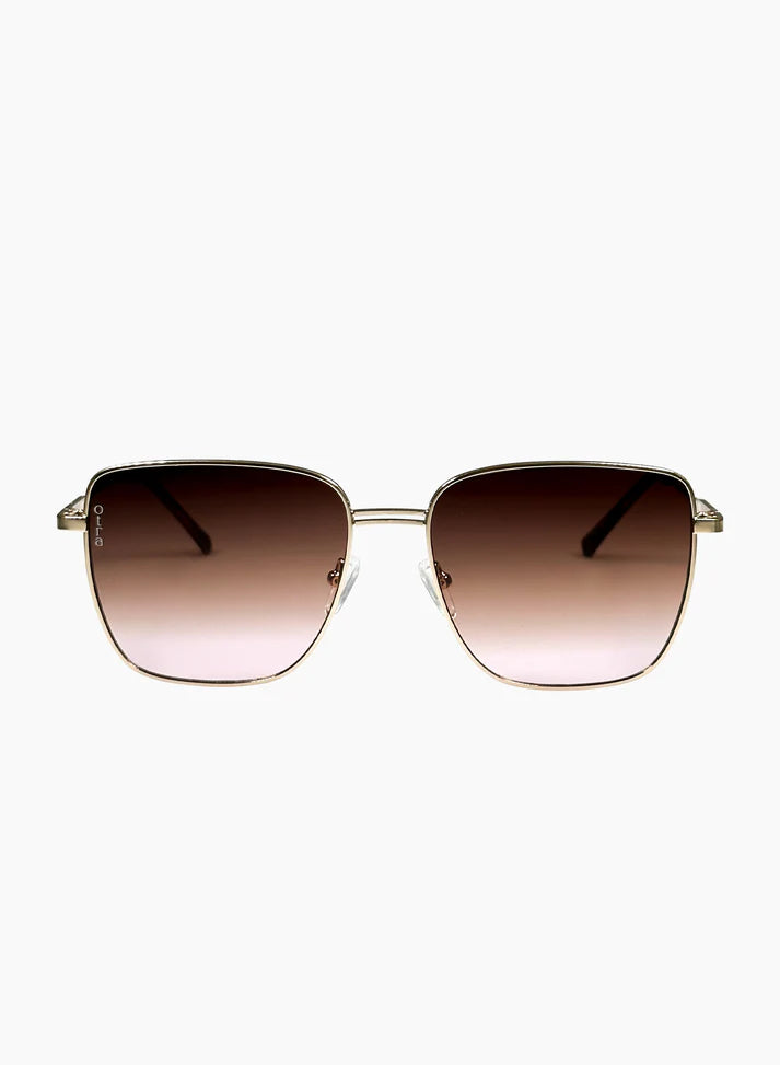 Rita Sunglasses Gold|Brown-Pink Fade