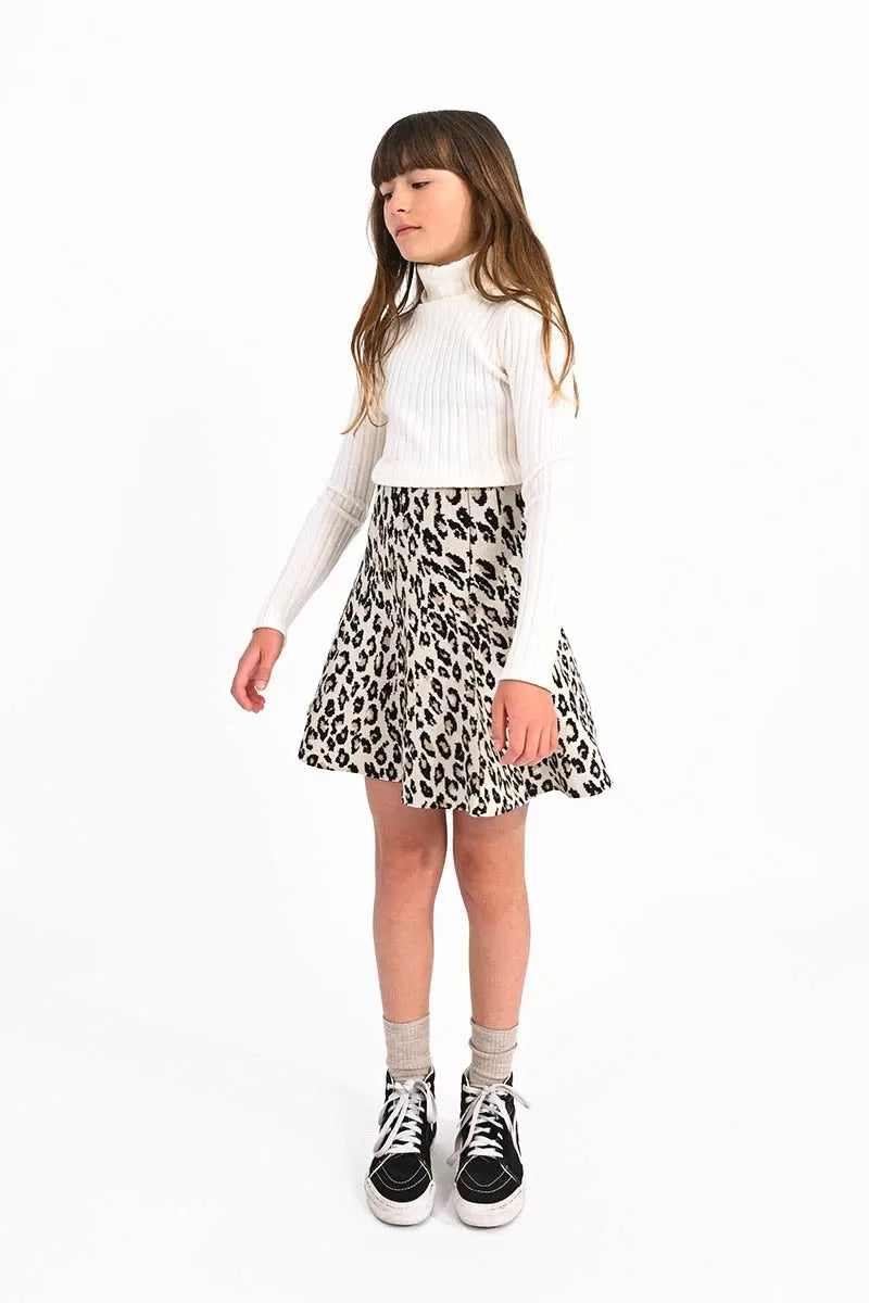 Leopard Knit Skirt