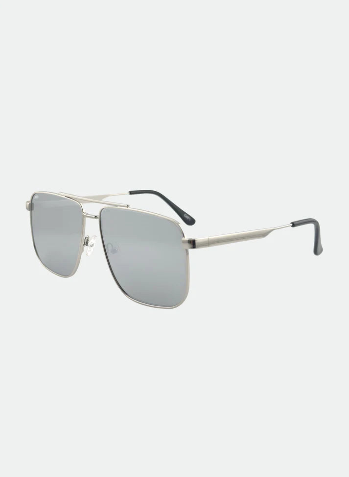 Sorrento Sunglasses Silver|Silver Mirror