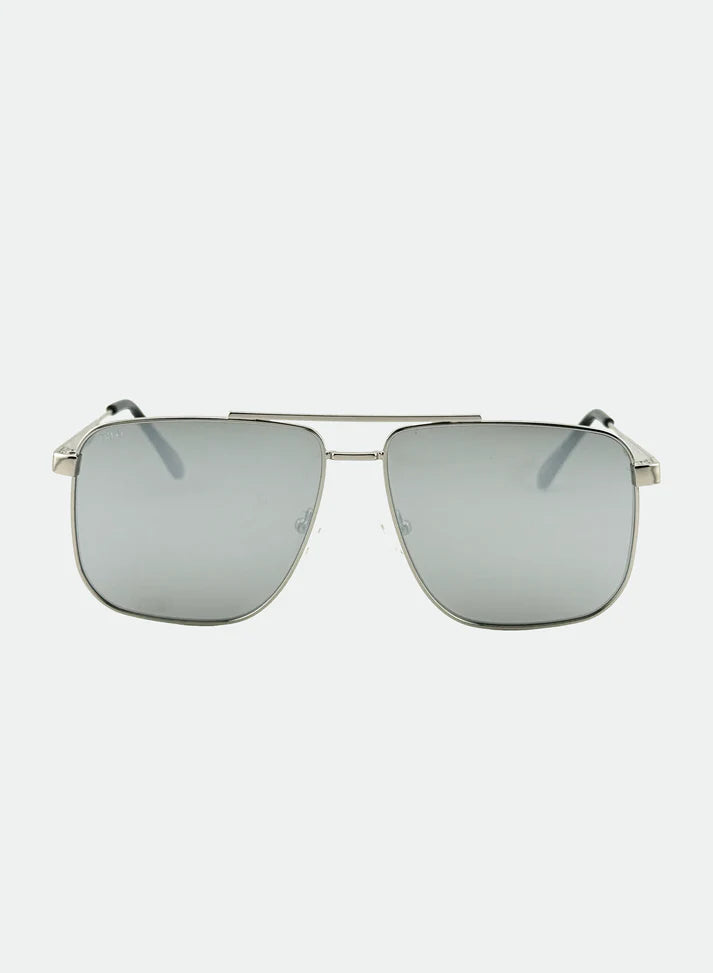 Sorrento Sunglasses Silver|Silver Mirror