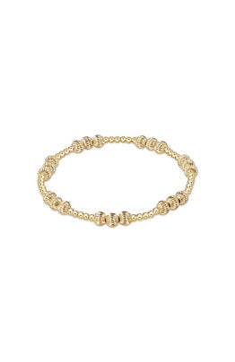 Extends Dignity Joy Pattern 5mm Bead Bracelet Gold