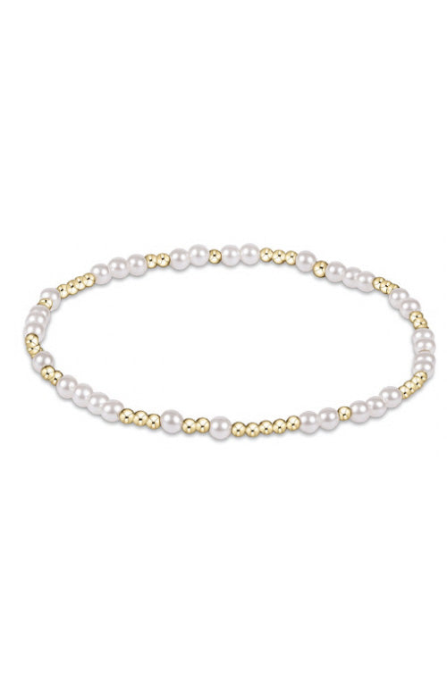 Hope Unwritten 3mm Bead Bracelet Pearl