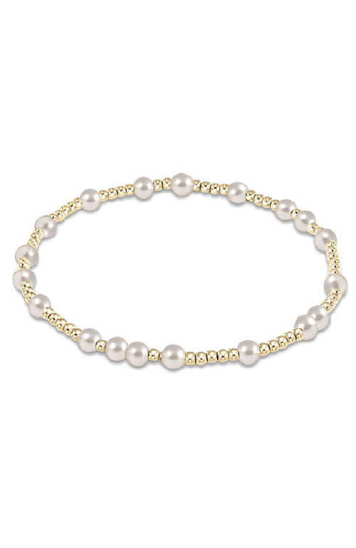 Hope Unwritten 4mm Bead Bracelet Pearl