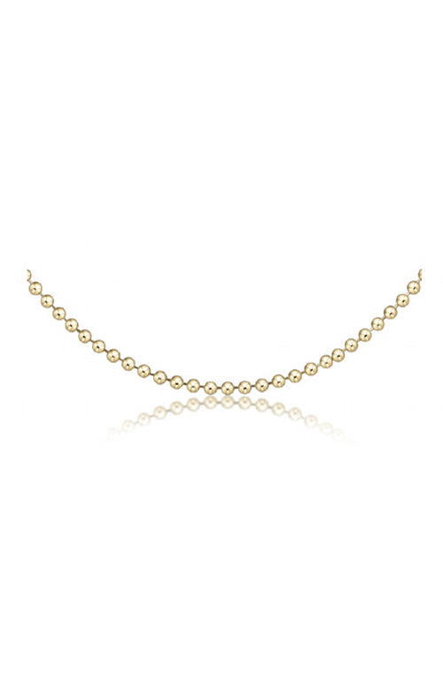 15" Choker Classic Beaded Chain - Gold