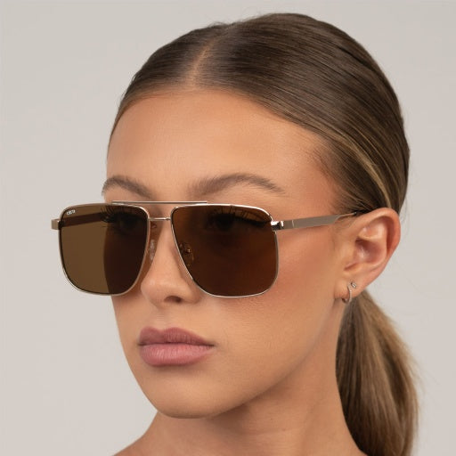 Sorrento Sunglasses Gold|Brown