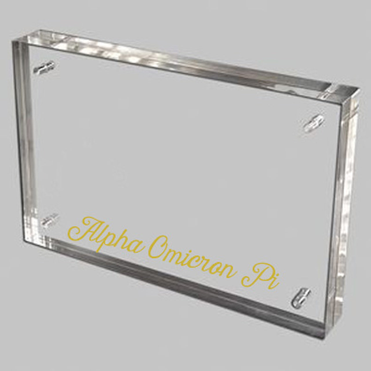Alpha Omicron Pi Clear Acrylic Frame