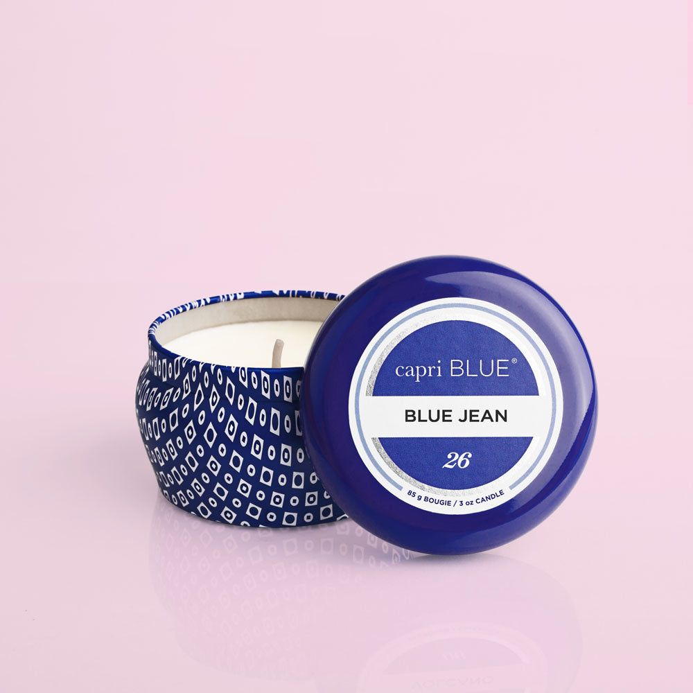3oz. Blue Mini Tin Candle Blue Jean