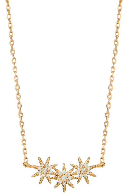 Star Link Pendant Necklace Gold