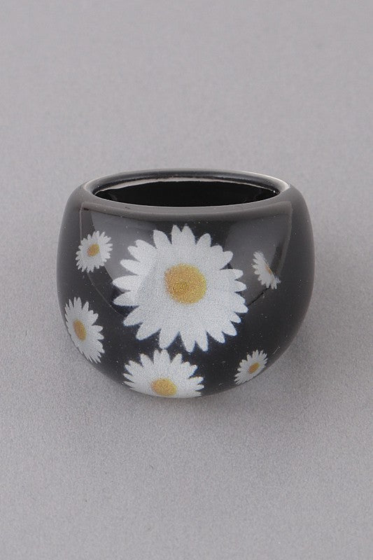 Daisy Flower Ring One Size