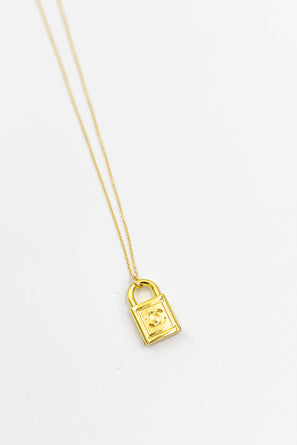 CC Lock Repurposed Necklace Gold