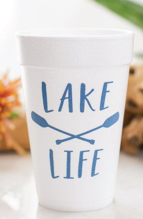 Lake Life Foam Cups