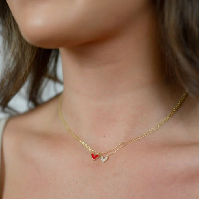 Tiny Heart Charm Necklace