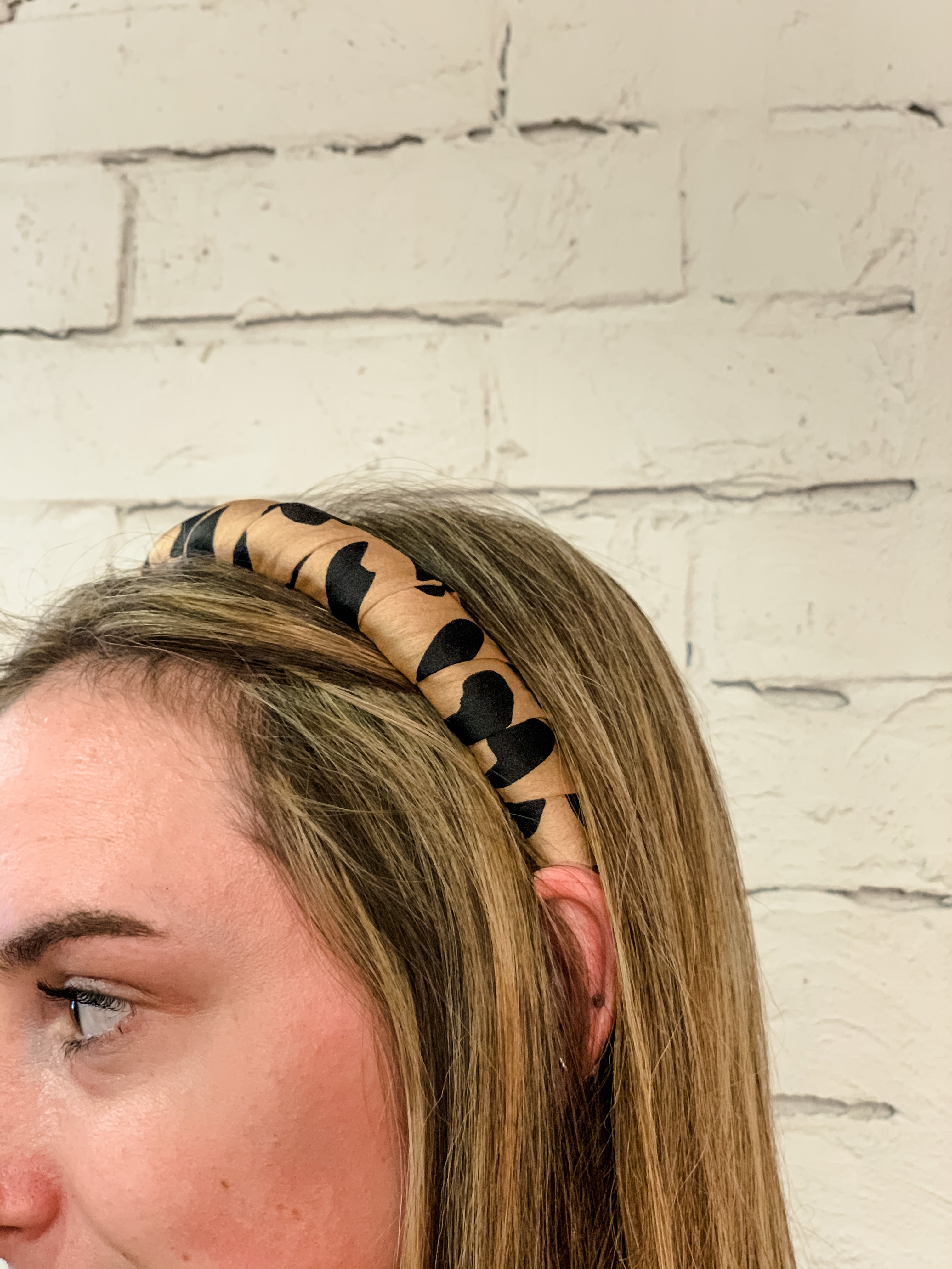Leopard Satin Wrap Headband