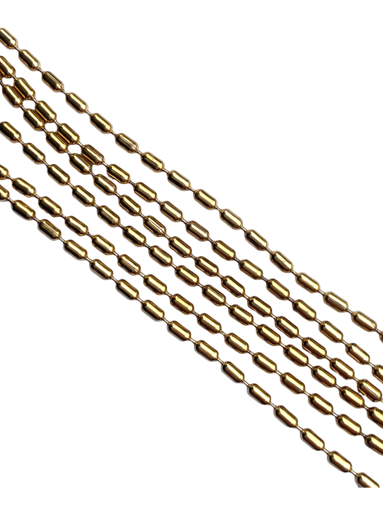 Gold Pill Chain Necklace