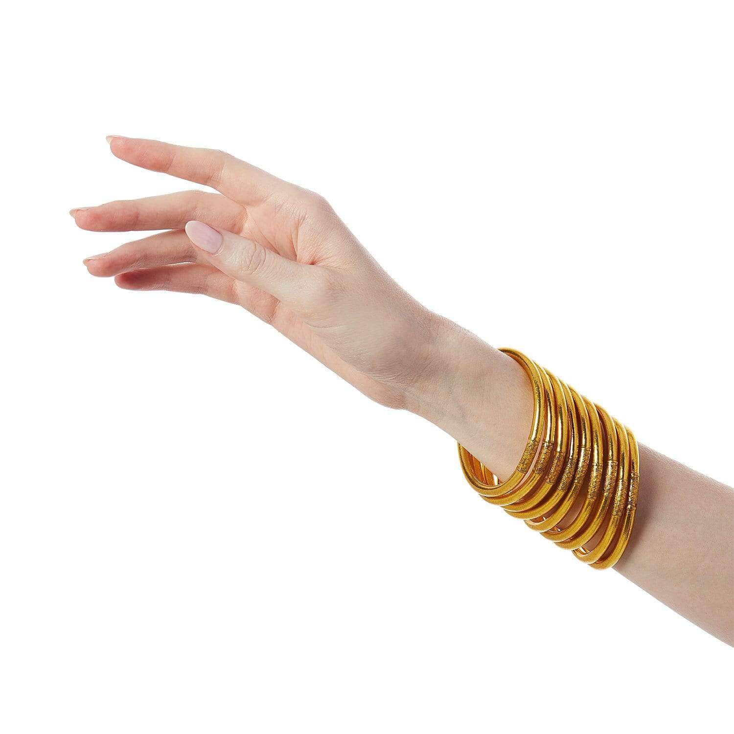 All Weather Gold Bangles 9 Set