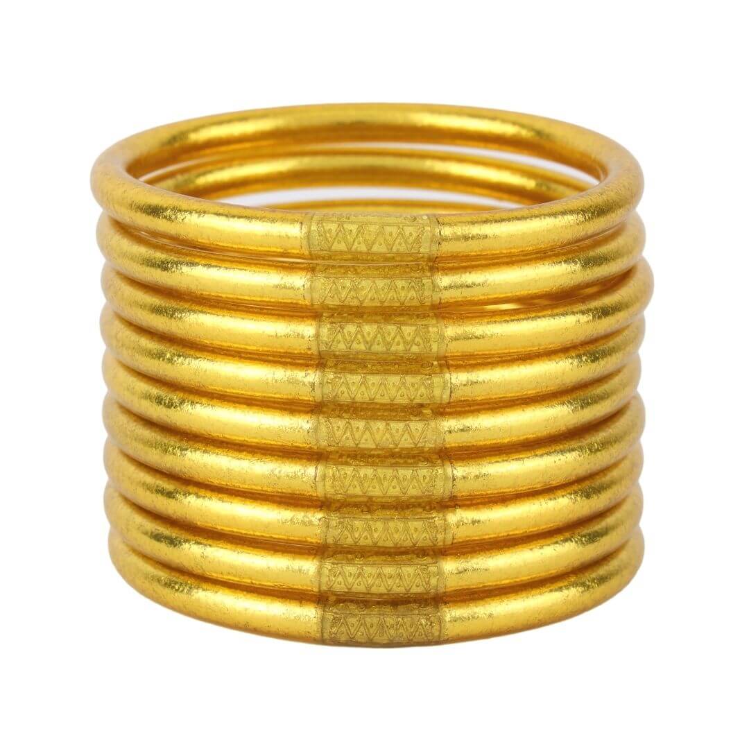 All Weather Gold Bangles 9 Set