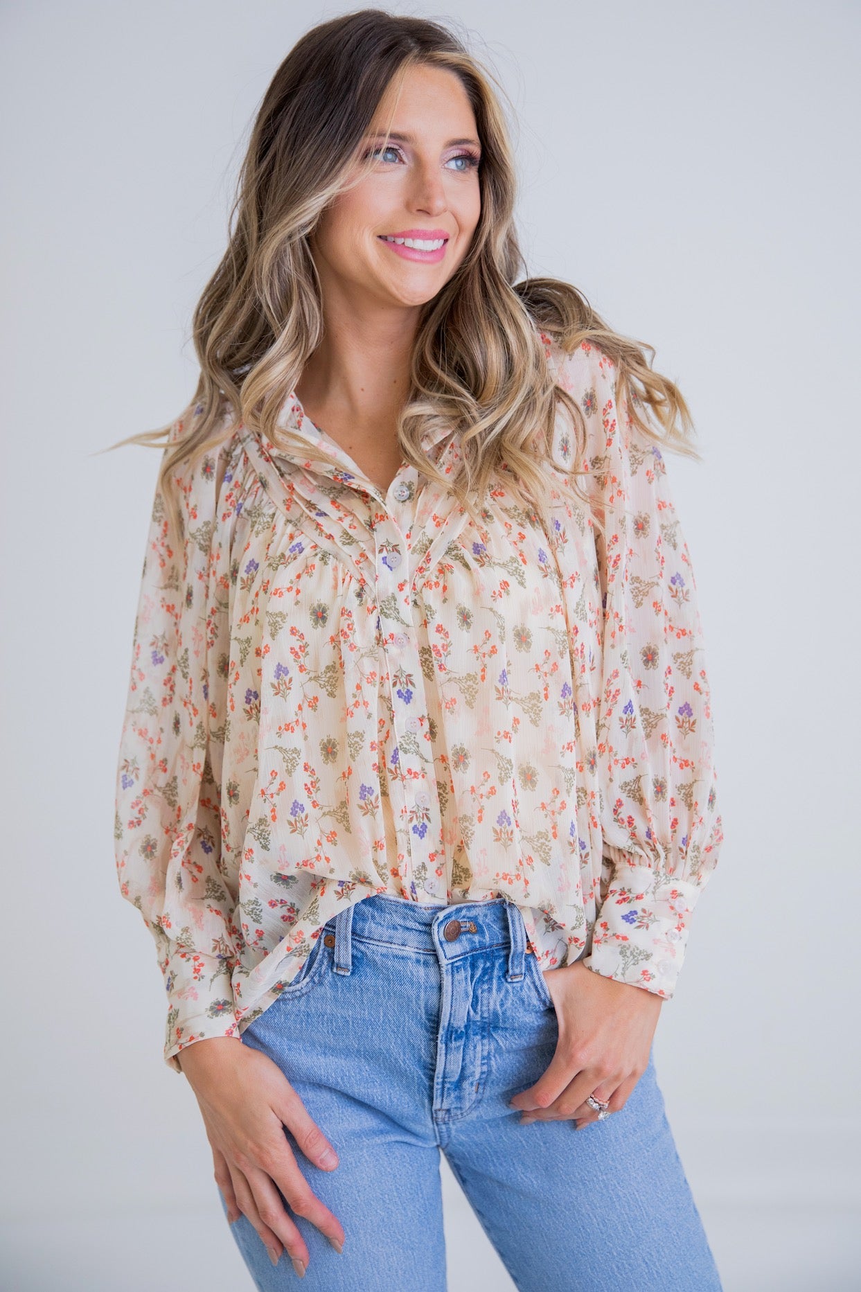Wayward Vintage Floral Blouse