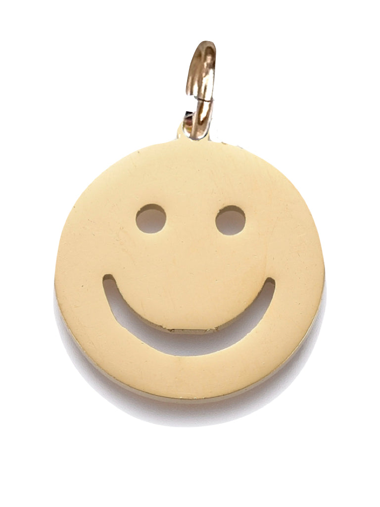Smiley Face Charm Gold