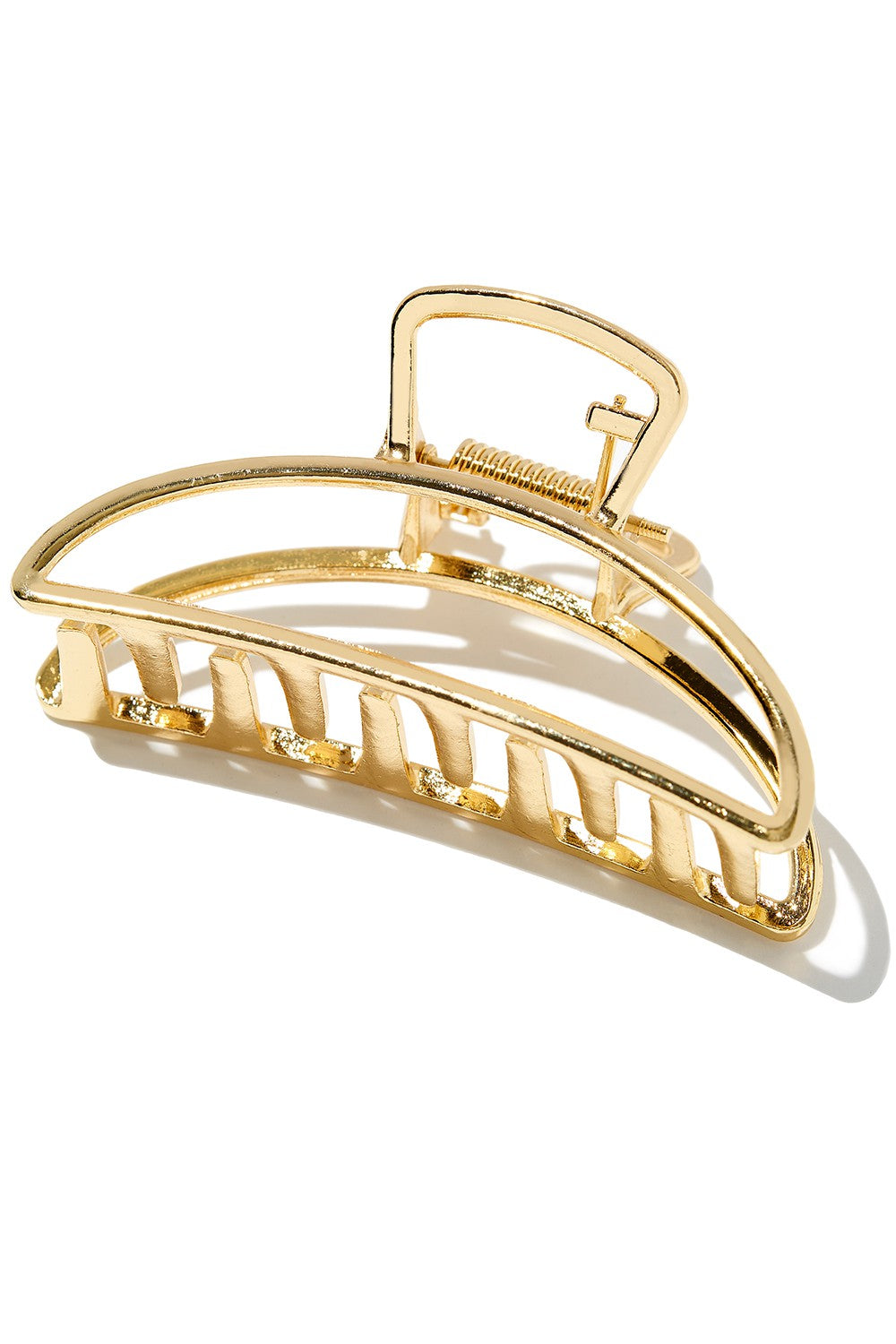 Oval Open Hair Claw Gold