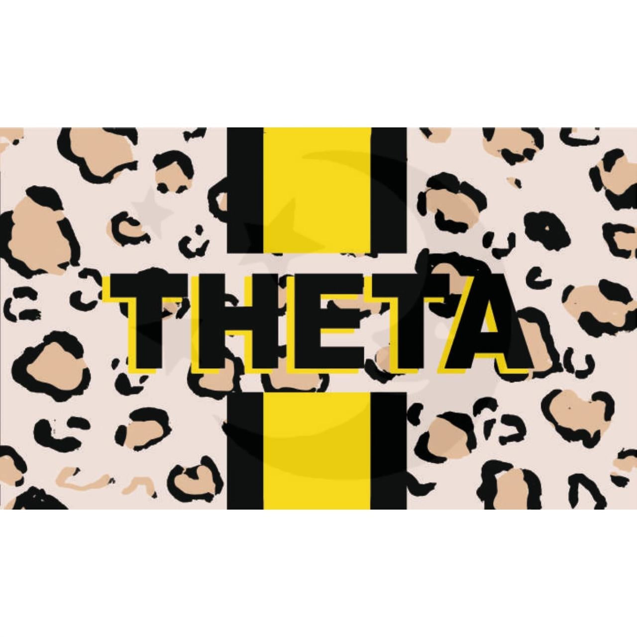Kappa Alpha Theta Cheetah Flag 3'X5'