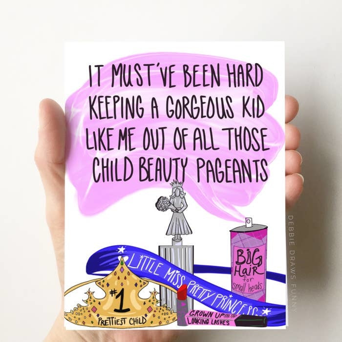 Child Beauty Pageant Mother/Father's Day Card