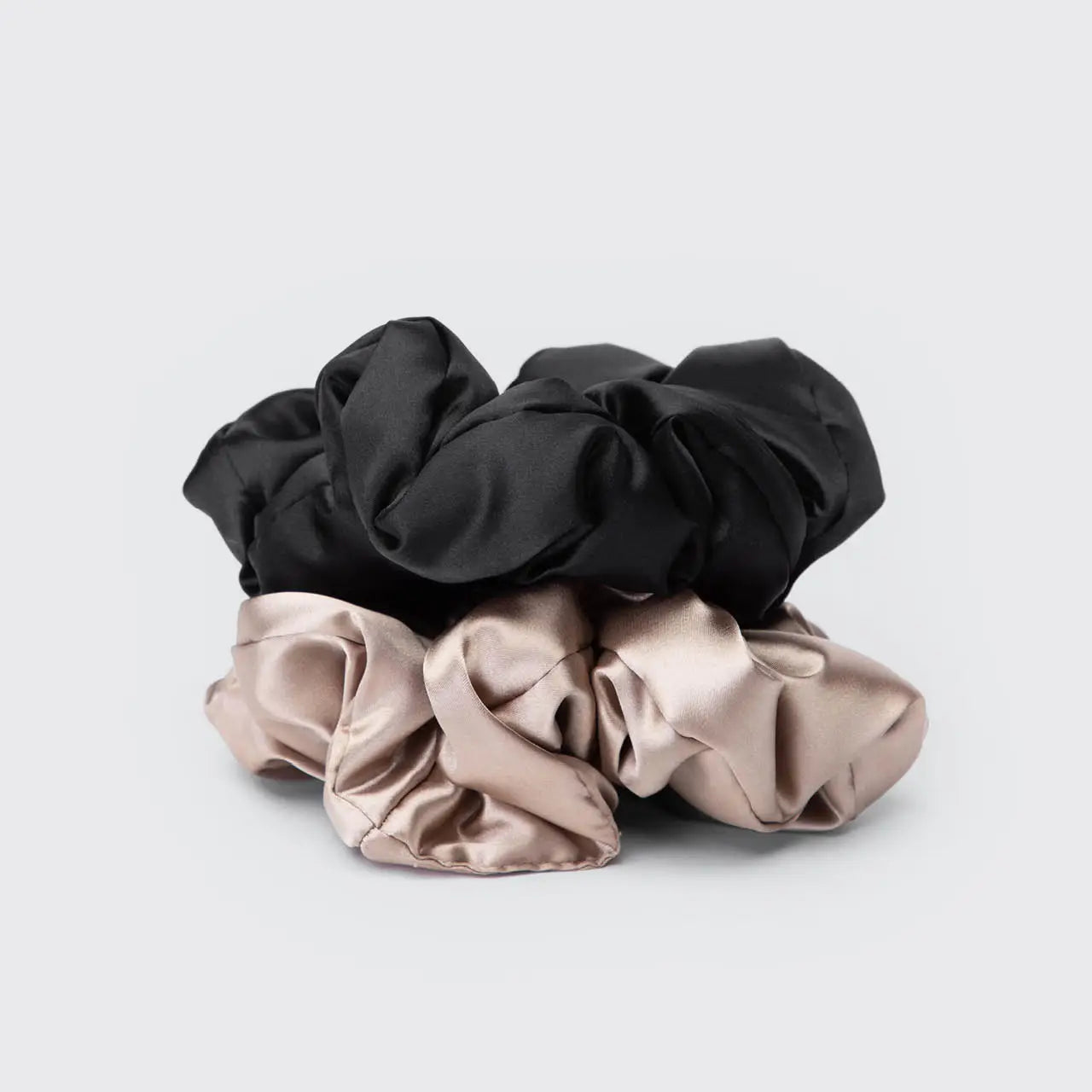 Satin Sleep Pillow Scrunchies Blush/Charcoal
