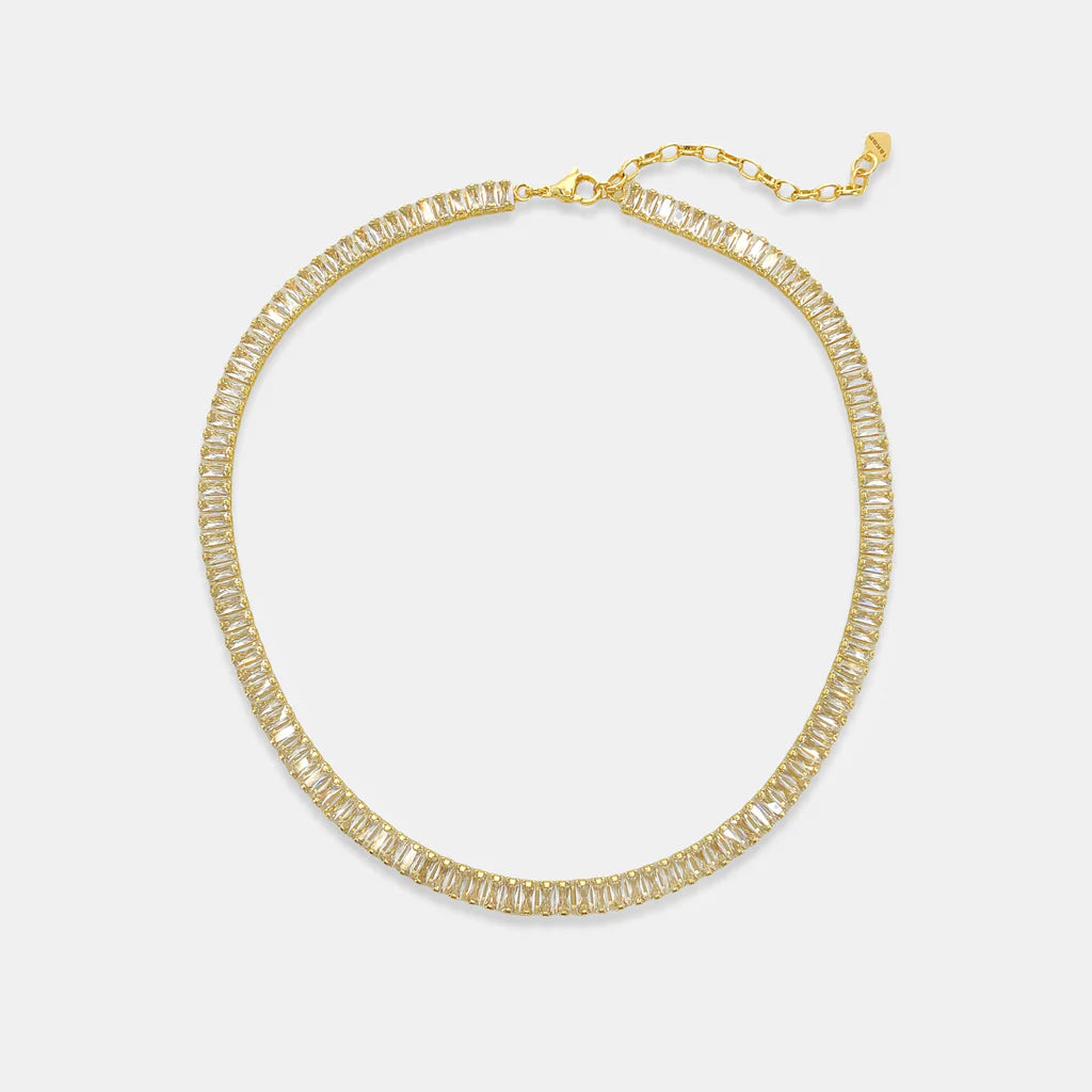 Baguette Cut Necklace Gold