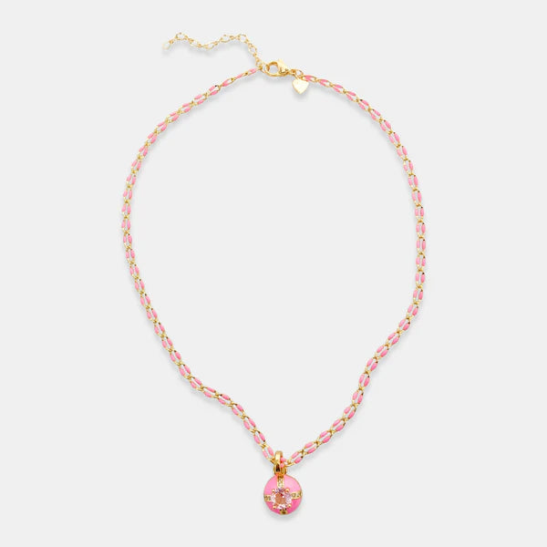 Enamel Mix Chain Pendant Necklace