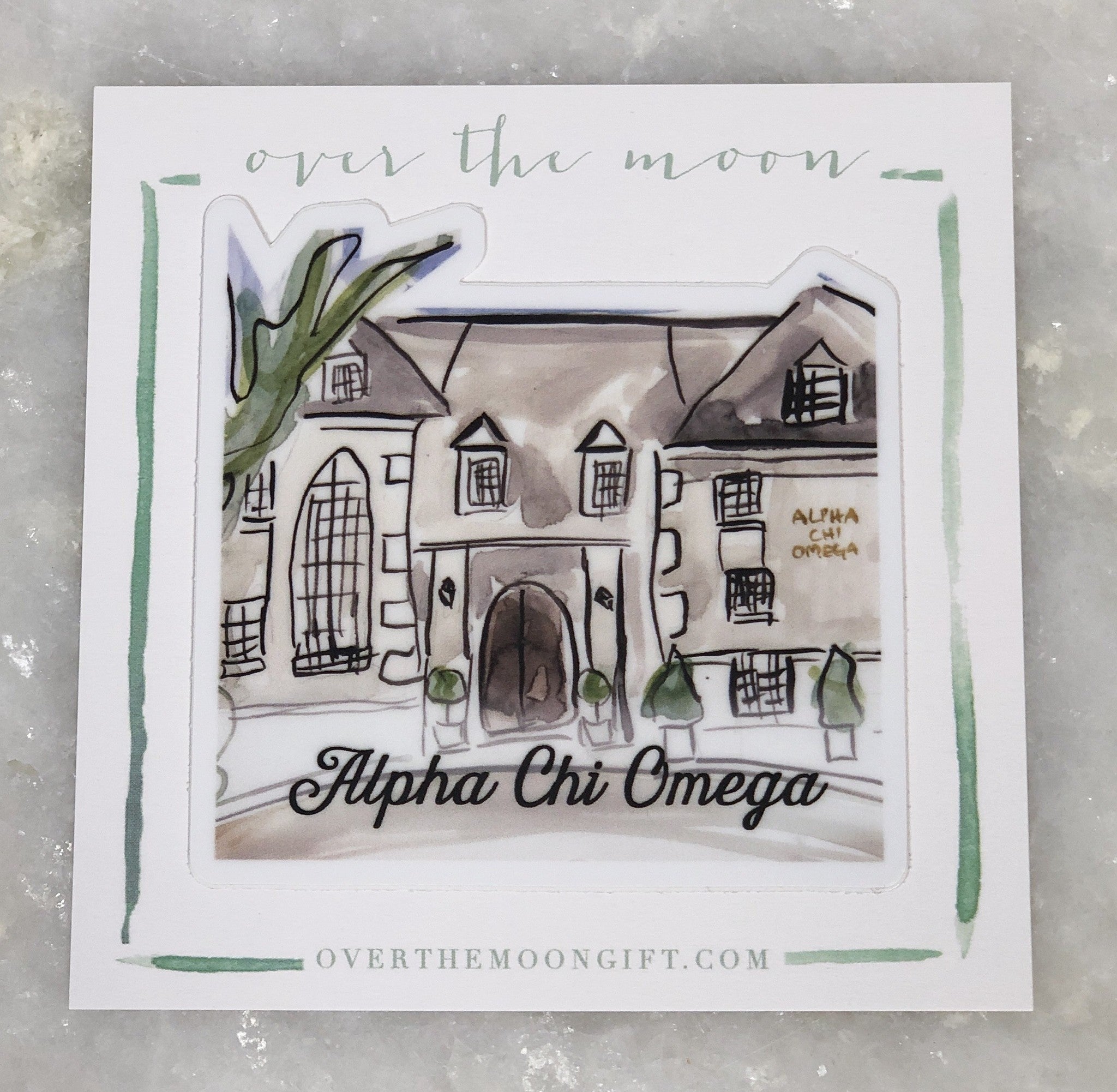 Alpha Chi Omega House Decal