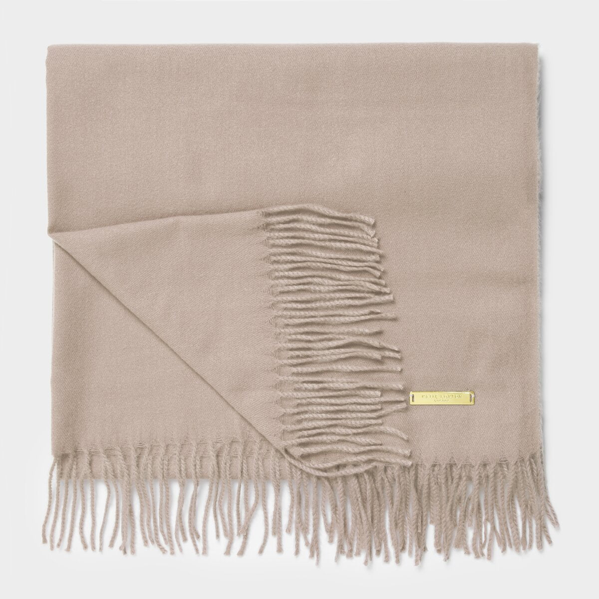 Thick Plain Scarf | Taupe